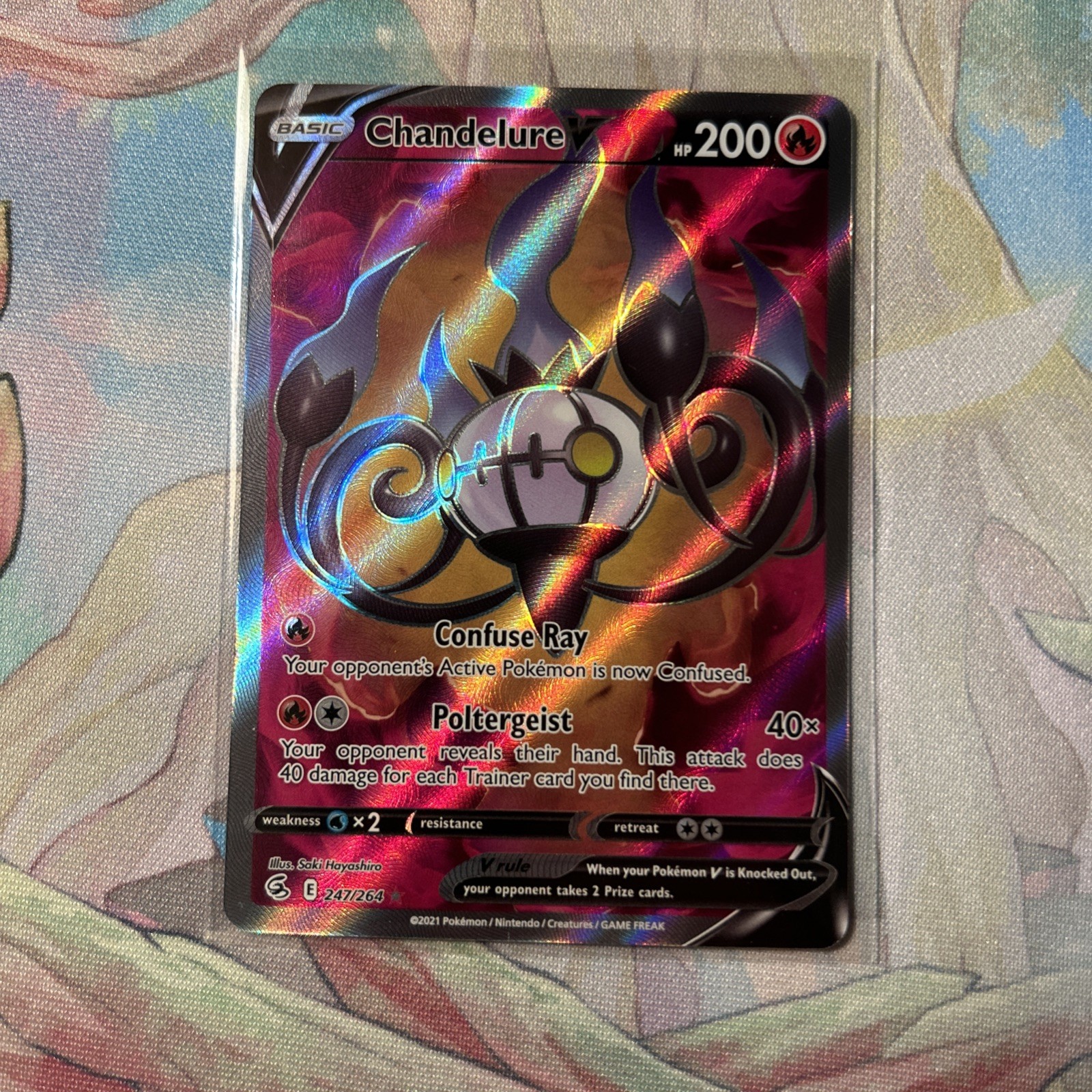 Chandelure V (Full Art) 247/264 Swsh08: Fusion Strike Holo