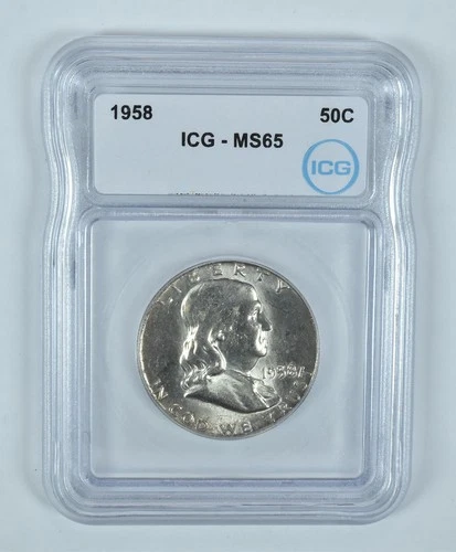 1958 Franklin Half Dollar MS65 ICG *9126