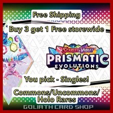 Prismatic Evolutions Pokémon TCG - Commons/Uncommons/Holo Rares - Singles!