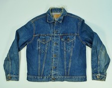 Vintage Levi's Big E Type 3 524 Denim Jean Jacket 60s 70s Faded Distressed S/M