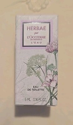 L'OCCITANE Herbae L'EAU Eau De Toilette -small - 5 ML - .16 FL OZ - NIB