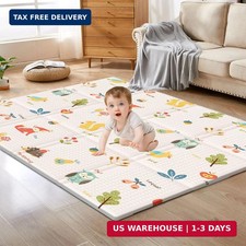 Baby Play Mat, 50 x 50 Inch Play Mat Perfect for Use Baby Playpen, Foldable Baby