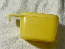 Tupperware Forget Me Not Hanging Cheese Keeper Container Yellow VTG