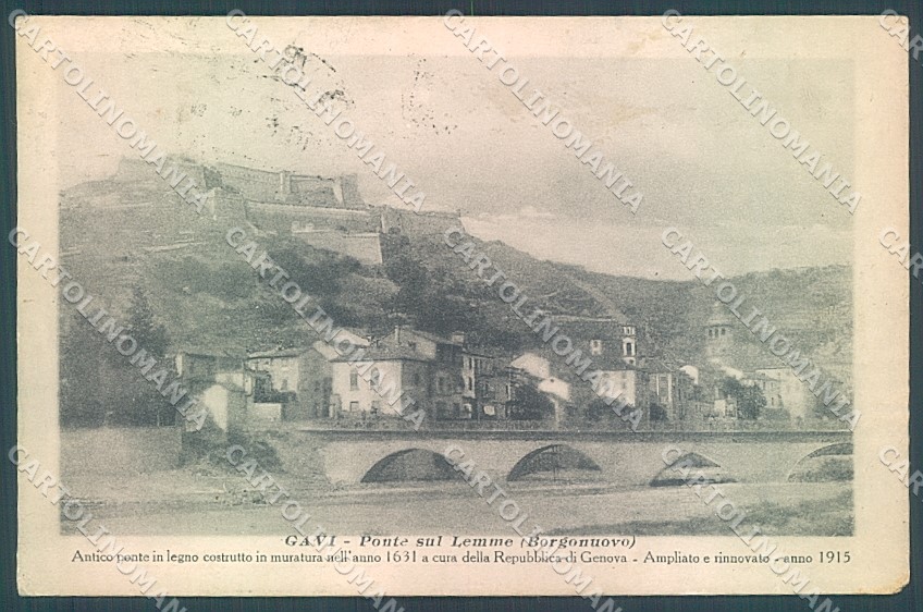 Alessandria Gavi Ponte sul Lemme cartolina JK3704