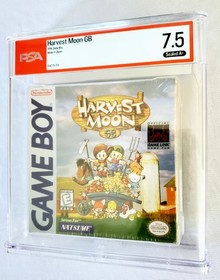 1997 Nintendo GAME BOY HARVEST MOON NATSUME SEALED WATA Graded PSA 7.5 A+ RARE!