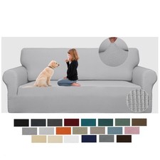 High Stretch Couch Covers for 3 Cushion Couch 1-Piece Jacquard Sofa Slipcover...