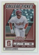 2022 Panini Elite Extra Edition College Tickets Optic Holo Prizm Brock Jones b4d