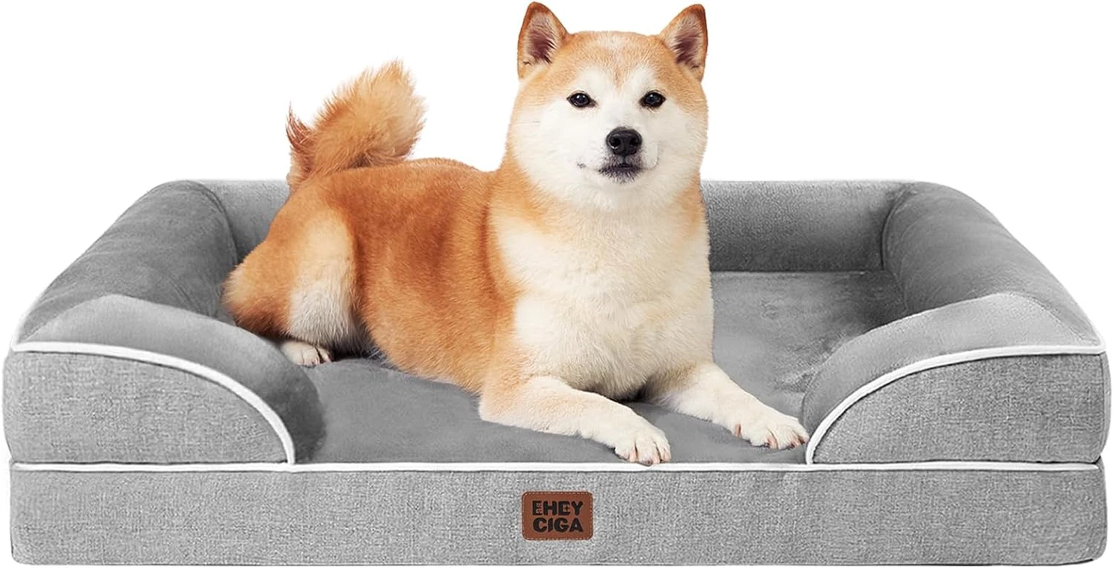 EHEYCIGA Orthopedic Dog Beds for Large Dogs, Waterproof Memory Foam Large Pet Be