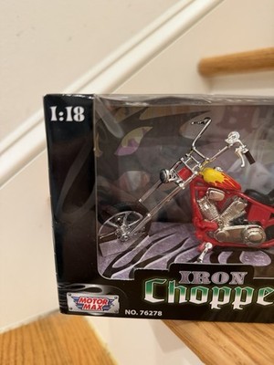 Iron Choppers Motor Max 1:18 Motorcycle Red finish 76278 NEW | eBay