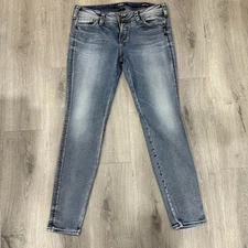Silver Jeans Co Aiko Mid Super Skinny Women’s W31 L31 Light Wash Denim
