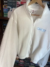 Vtg Movie Promo Patrick Swayze Demi Moore Ghost Size Large Fleece Zip Up Jacket