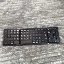 Foldable Compact Black QWERTY English Keyboard for Tablet, Plastic