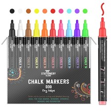 Chalk Markers, Dry Erase Liquid Chalk Marker Pens Erasable for Chalkboards, S...