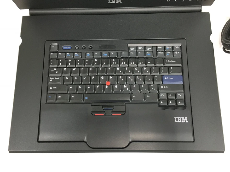 IBM Rackmount 18.5" LCD Console 1723-8BX w/ USB Keyboard - No Outer Rails - Image 2 of 4
