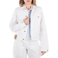 JW Anderson Cropped Twisted Denim Jacket, Size Small