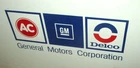 AC DELCO GM -Two Sided- 1970's Freedom Battery -RED WHITE BLUE- VINTAGE OLD SIGN