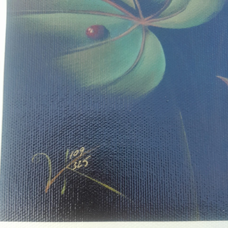 IMPRESIÓN SOBRE LIENZO JARDÍN DEL EDEN 14 x 11 Vladimir Kush firmada y numerada 109/325 Foto 2 de 4