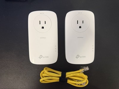 Two (2) TP-LINK  TL-PA9020P AV2000 2-Port Gigabit Powerline Adapters