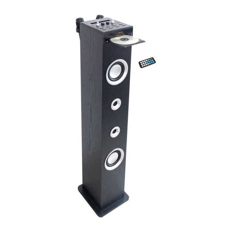 Tour de son Bluetooth Inovalley HP49CD avec lecteur CD et karaoké 100W noire