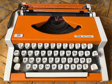 UNIS TBM De Luxe Orange Cyrillic Typewriter + Case – Rare Ukrainian Layout thumbnail