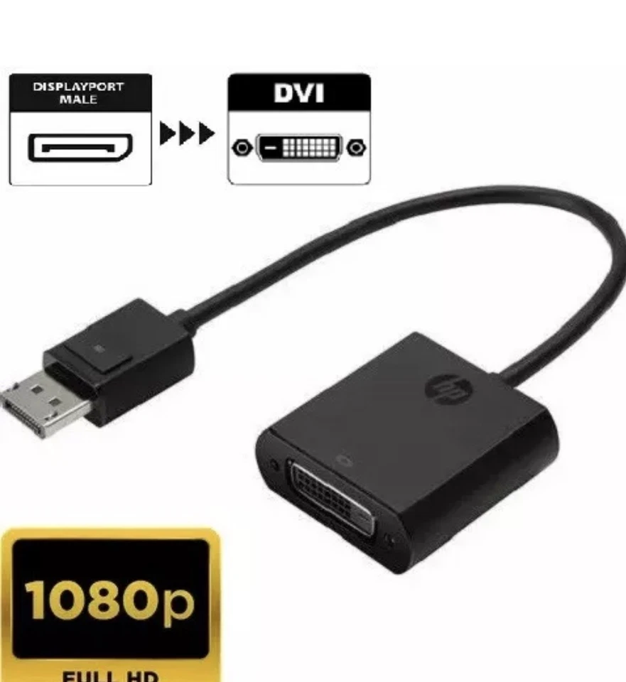 New 15x HP Displayport-DVI Adapter DVI-D Cable Adapter -(DP to DVI-D) 752660-001 - Image 3 of 4
