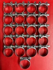 LOT OF (21) MIKALOR SUPRA 40-43 mm HEAVY DUTY W2 BOLT CLAMPS M.7 03019119 SS/STL