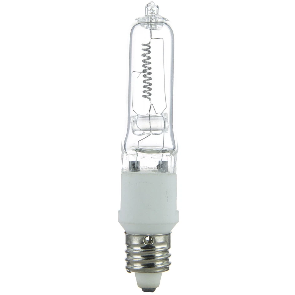 4Pack Mini Can Single Ended T4 Bulb, Miniature E11 Clear, 3200K, 150W, 2200LM - Image 2 of 2