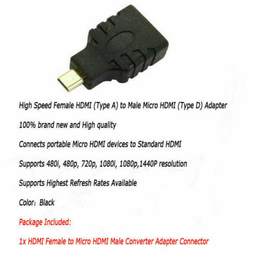 Ultra Short Micro HDMI to HDMI 2.0 Cable 17cm 4K 60Hz HDR CEC for GoPro  Hero 7/6