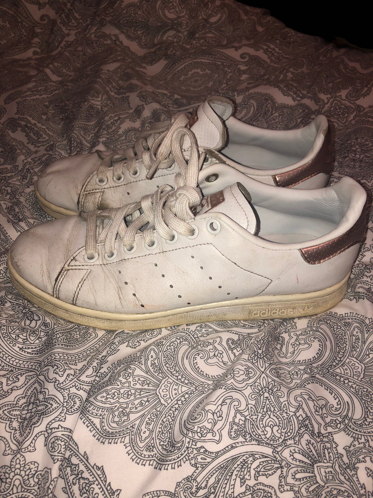 stan smith white ray pink