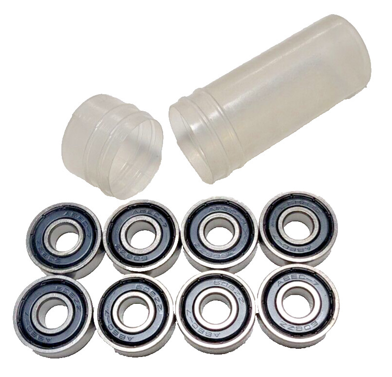 NUEVO 608ZZ Ruedas Rodamiento de Bolas ABEC-7 Negro Para Monopatín / Scooter / Paquete de 8