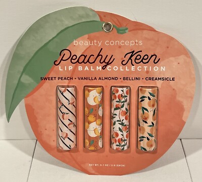 Beauty Concepts Lip Balm Collection 4 pc Scent Peachy Keen NEW