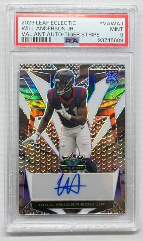 Will Anderson Leaf Eclectic Valiant Autographs #VAWAJ Tiger Stripe