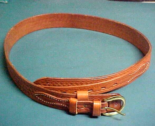 Bianchi B4 Ranger™ Belt ~ 1.75" Width Basket Weave Tan ~ Brass Buckle , Size: 40 - Picture 1 of 5
