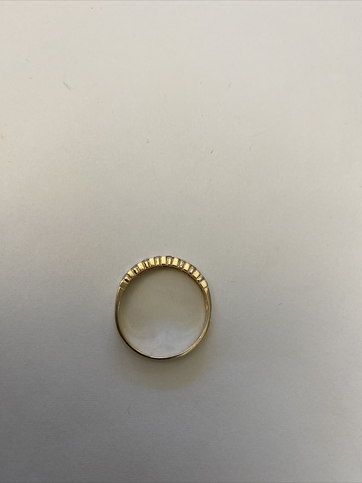 solid 14k yellow gold diamonds ring - image 3