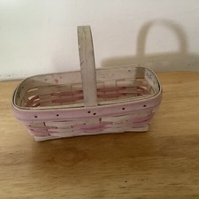 Longaberger 2000 Horizon of Hope Cancro al seno cesto e fodera imbiancati