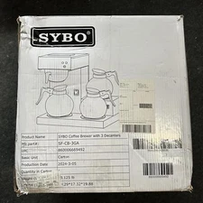 SYBO 12 Cup Commercial Pour Over Drip Coffee Maker (Stainless Steel)