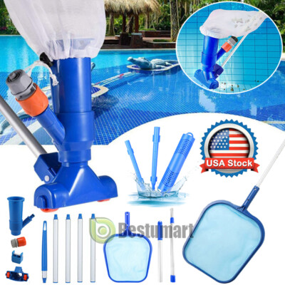 Piscina Spa Succión Aspirador Cabezal Limpiador Herramienta Kit de limpieza+Pole