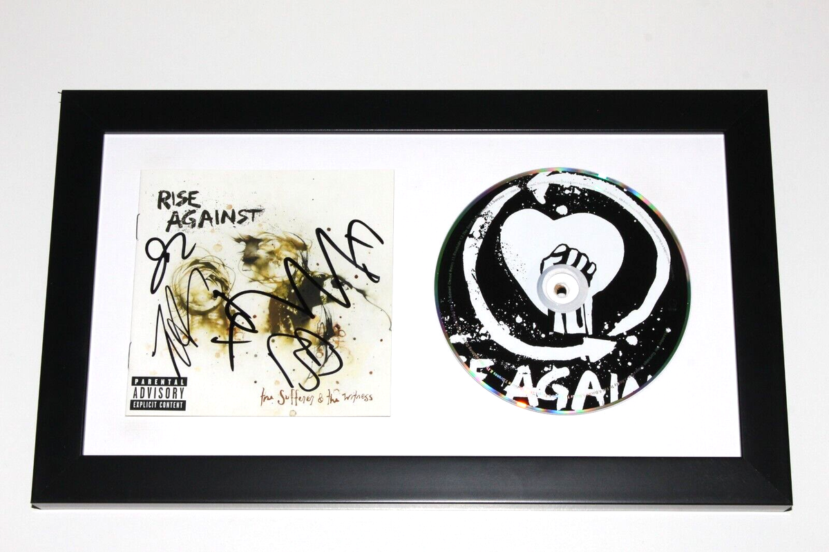 RISE AGAINST BAND SIGNED FRAMED 'THE SUFFERER & THE WITNESS