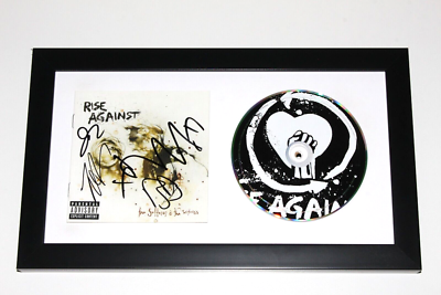 RISE AGAINST BAND SIGNED FRAMED 'THE SUFFERER & THE WITNESS' CD