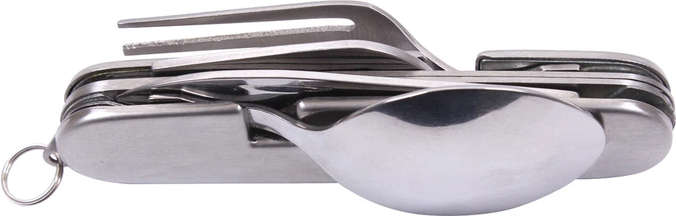 Stainless Steel Emergency Chow Set Camping Utensils Pocket Fork / Spoon / Knife - Image 4 of 4