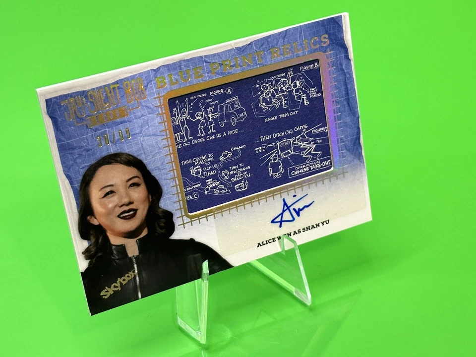 2023 Skybox Jay & Silent Bob Reboot Blue Print Relic Auto Alice Wen As Shan Yu!! - Image 3 of 4