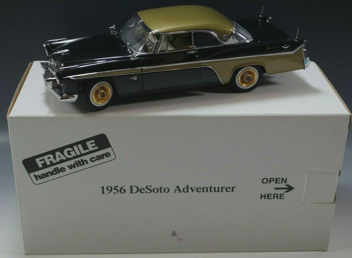 DANBYRY MINT 1956 DESOTO ADVENTURER CAR BLACK/GOLD 1:24 SCALE DIE