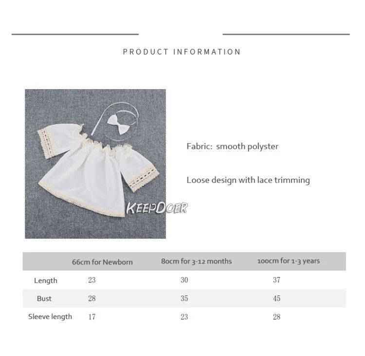 Recién Nacido Bebé Niña Encaje Top Fuera del Hombro Moño Diadema Fotografía Sesión de Fotos Foto 4 de 4