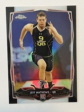 2014 Topps Chrome Black Refractors Falcons Football Card #113 Jeff Mathews /299 