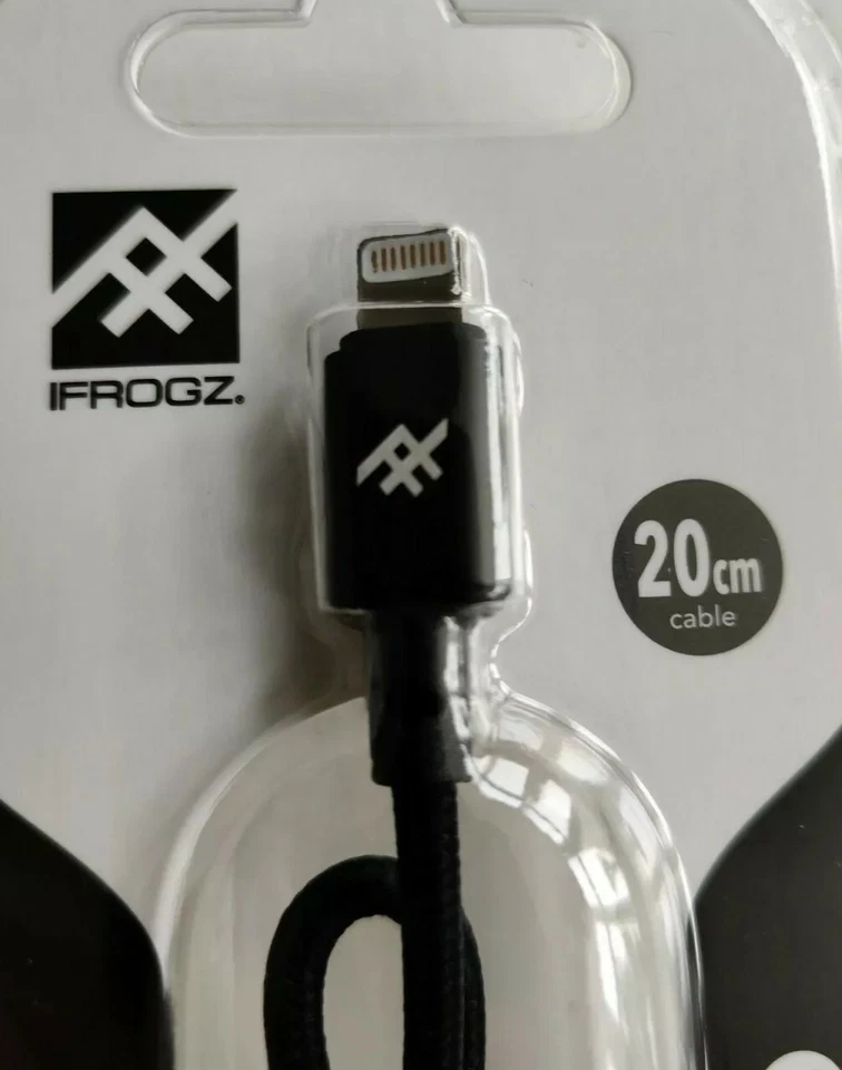 Cable Lightning Corto Original iFrogz 20cms para iPhone iPad AirPod Certificado MFI Foto 2 de 3