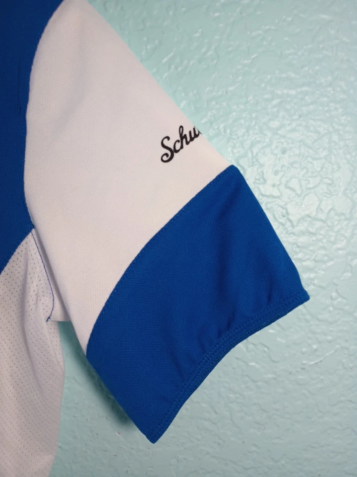 True Schwinn Cycling Jersey Mens Mens 1/4 Zip Rear Pockets Polyester Blue white - Image 3 of 4