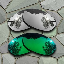 Chrome Titanium Jade Green Lenses Replacement for-Costa Del Mar Fathom Polarized