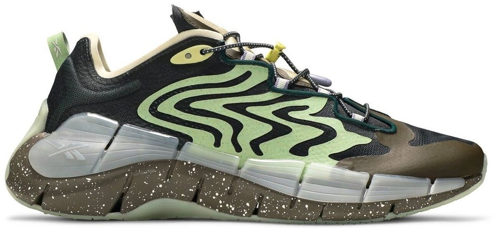 Reebok Zig Kinetica シューズ 迷彩柄 Reebok Brain Dead x Zig Kinetica 2 Mad Science - Aloe Green for
