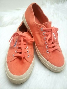 orange superga shoes