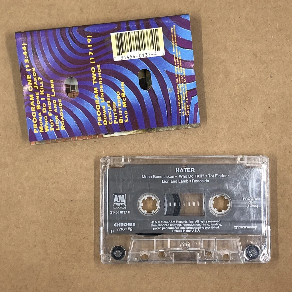 HATER Cassette Tape 90s Grunge DEBUT ALBUM SUPERGROUP SOUNDGARDEN MONSTER MAGNET - Image 2 of 4